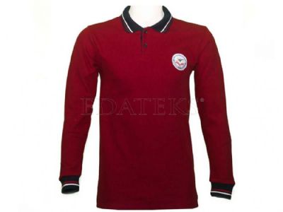 Yakalı Bordo Lakos Sweatshirt