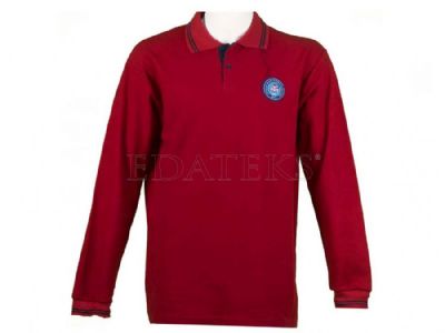 Yakalı Bordo Lakos Sweatshirt