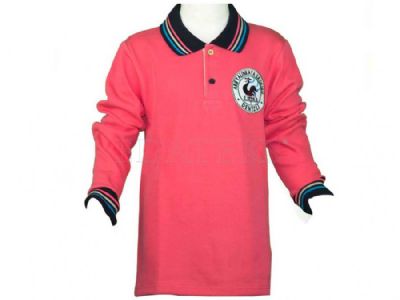 Yakalı - Pembe Okul Sweatshirt